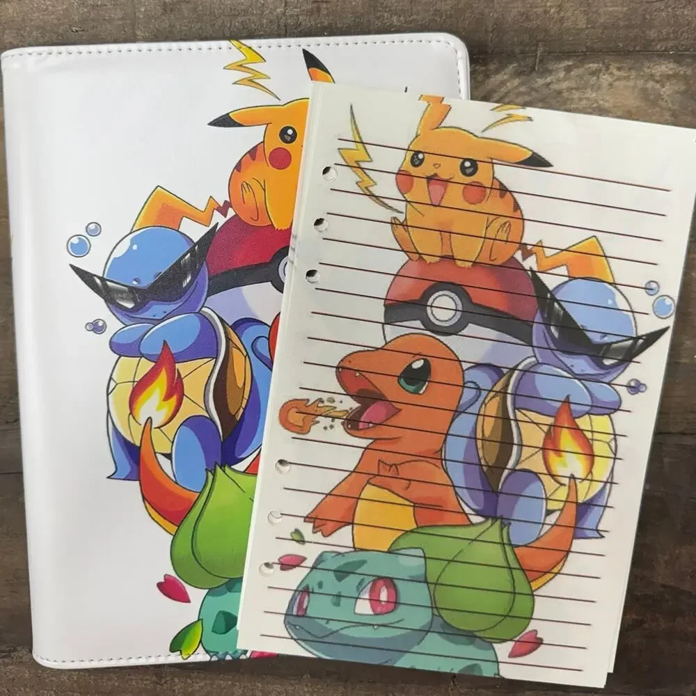 Pokemon A5 Binder with matching printed paper